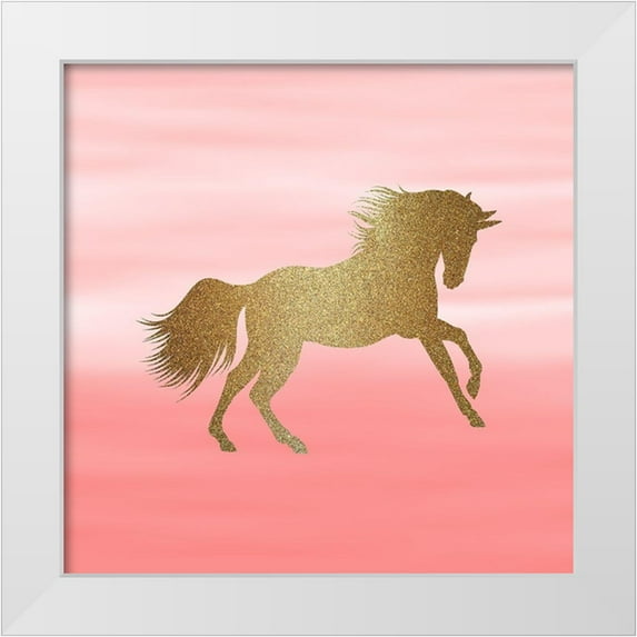 Kimberly, Allen 15x15 White Modern Wood Framed Museum Art Print Titled - Ombre Unicorn 1
