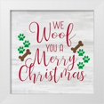 thumbnail image 1 of Kimberly, Allen 15x15 White Modern Wood Framed Museum Art Print Titled - We Woof You a Merry Christmas, 1 of 4