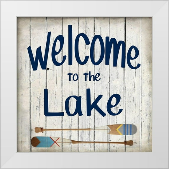 Kimberly, Allen 15x15 White Modern Wood Framed Museum Art Print Titled - Welcome to the Lake