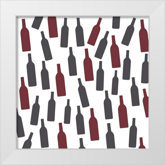Kimberly, Allen 15x15 White Modern Wood Framed Museum Art Print Titled - Wine Down Pattern 1