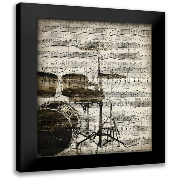 Kimberly, Allen 15x18 Black Modern Framed Museum Art Print Titled - Music Sheets 4