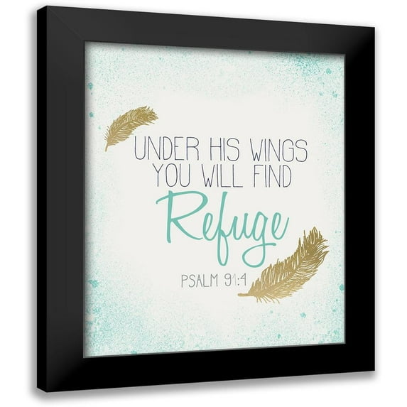 Kimberly, Allen 15x18 Black Modern Framed Museum Art Print Titled - Under his Wings