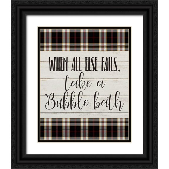 Kimberly, Allen 15x18 Black Ornate Wood Framed with Double Matting Museum Art Print Titled - Bubble Bath