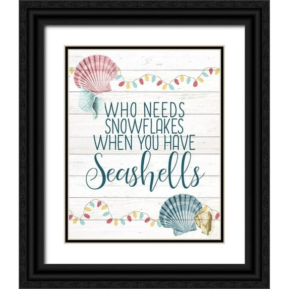 Kimberly, Allen 15x18 Black Ornate Wood Framed with Double Matting Museum Art Print Titled - Have Seashells