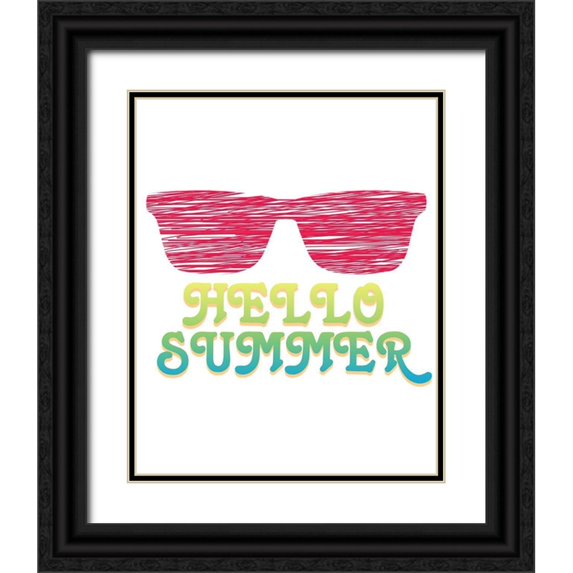 Kimberly, Allen 15x18 Black Ornate Wood Framed with Double Matting Museum Art Print Titled - Hello Summer