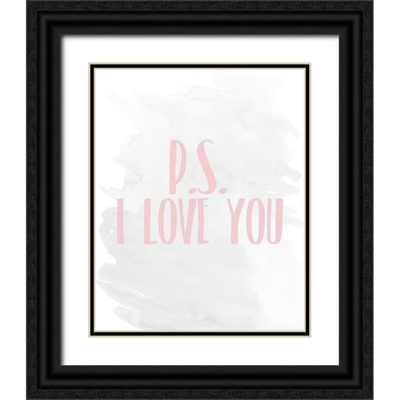 Kimberly, Allen 15x18 Black Ornate Wood Framed with Double Matting Museum Art Print Titled - PS I Love You