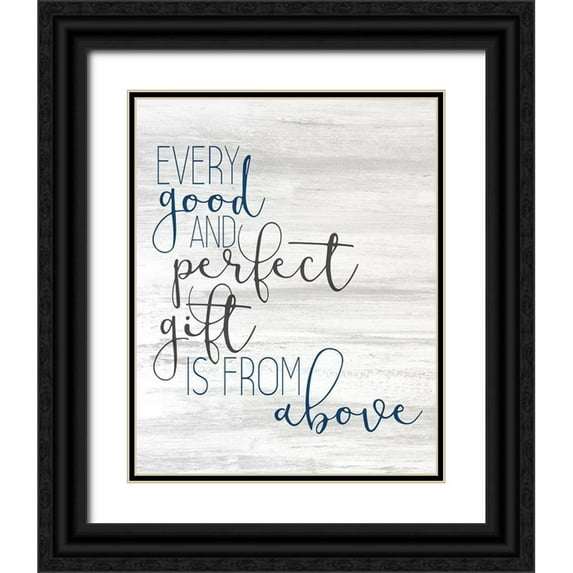 Kimberly, Allen 15x18 Black Ornate Wood Framed with Double Matting Museum Art Print Titled - Perfect Gift blue