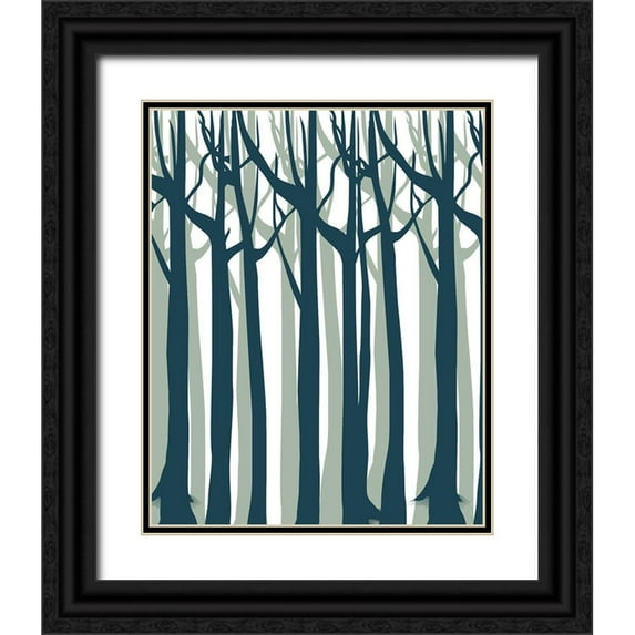 Kimberly, Allen 15x18 Black Ornate Wood Framed with Double Matting Museum Art Print Titled - To the Lake 4