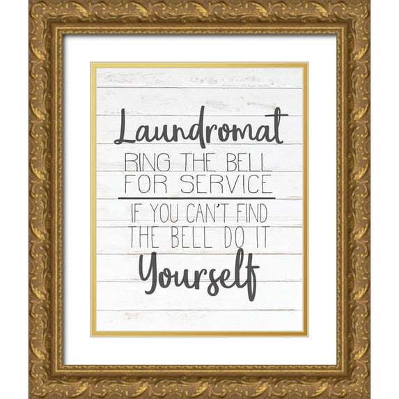 Kimberly, Allen 15x18 Gold Ornate Wood Framed with Double Matting Museum Art Print Titled - In the Laundry 6