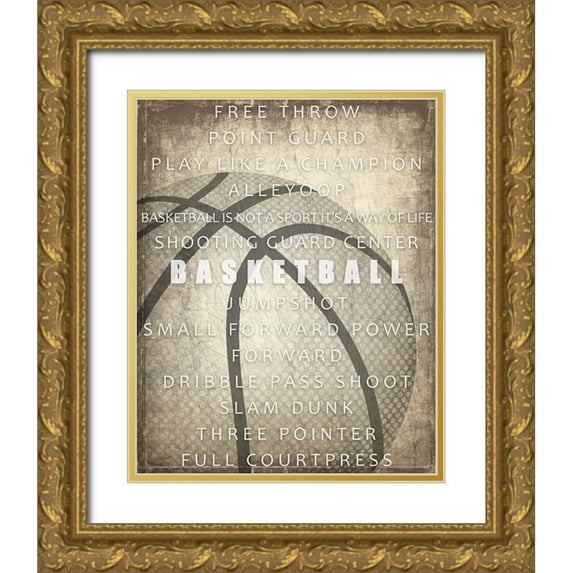 Kimberly, Allen 15x18 Gold Ornate Wood Framed with Double Matting Museum Art Print Titled - Sports a Way of Life 1
