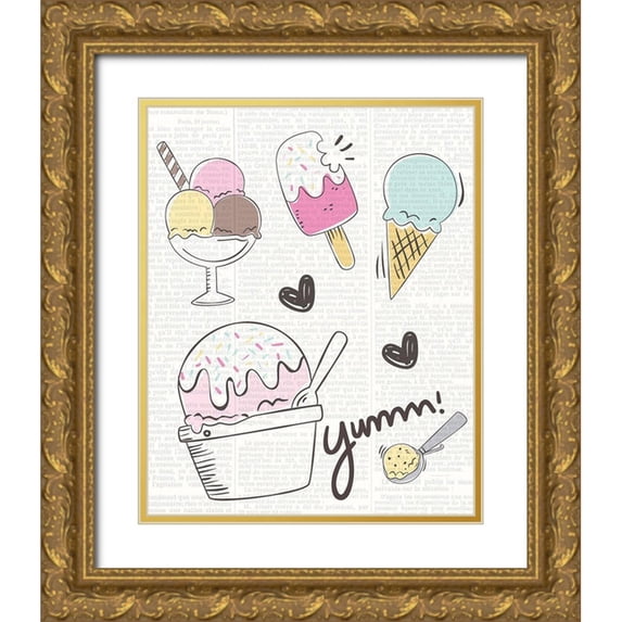 Kimberly, Allen 15x18 Gold Ornate Wood Framed with Double Matting Museum Art Print Titled - Yum 2
