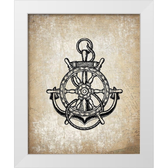Kimberly, Allen 15x18 White Modern Wood Framed Museum Art Print Titled - Anchors Away 2
