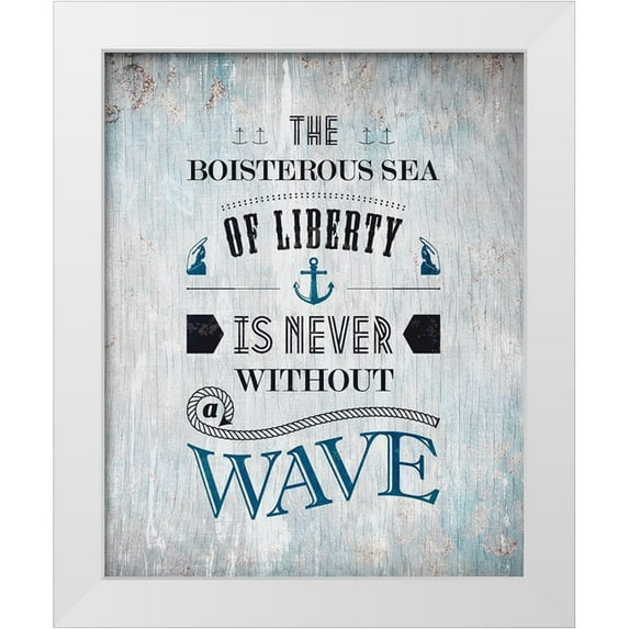 Kimberly, Allen 15x18 White Modern Wood Framed Museum Art Print Titled - The Sea 3