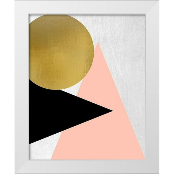Kimberly, Allen 15x18 White Modern Wood Framed Museum Art Print Titled - Triangle Circle 2