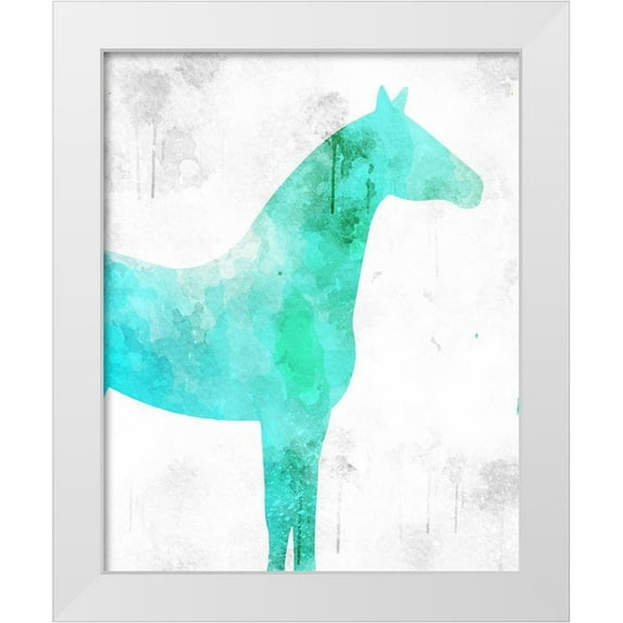 Kimberly, Allen 15x18 White Modern Wood Framed Museum Art Print Titled - Watercolor Silhouette 5