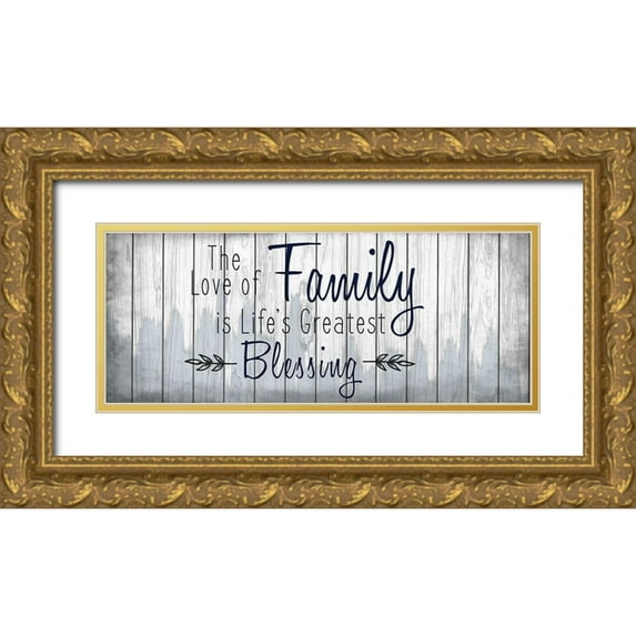 Kimberly, Allen 18x10 Gold Ornate Wood Framed with Double Matting Museum Art Print Titled - The Love of Family v2