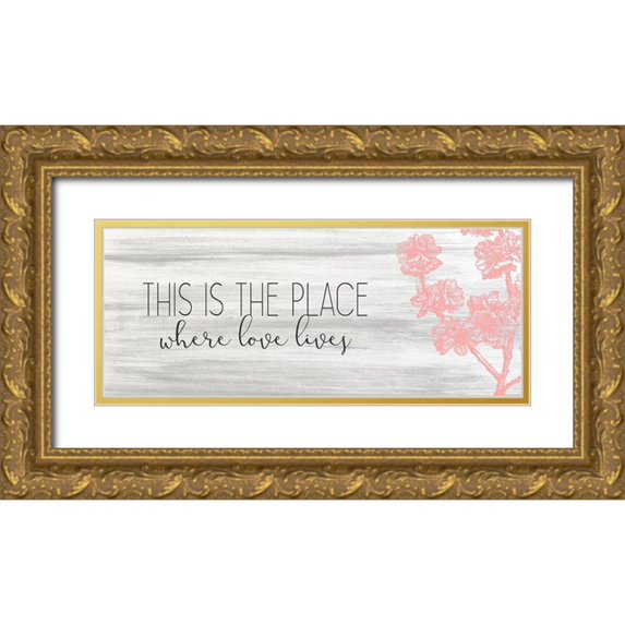 Kimberly, Allen 18x10 Gold Ornate Wood Framed with Double Matting Museum Art Print Titled - This Is The Place