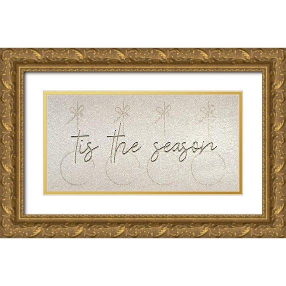 Kimberly, Allen 18x11 Gold Ornate Wood Framed with Double Matting Museum Art Print Titled - Christmas Romance 11