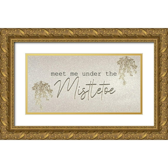 Kimberly, Allen 18x11 Gold Ornate Wood Framed with Double Matting Museum Art Print Titled - Christmas Romance 16