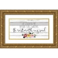 thumbnail image 1 of Kimberly, Allen 18x11 Gold Ornate Wood Framed with Double Matting Museum Art Print Titled - He Leadeth Me, 1 of 4