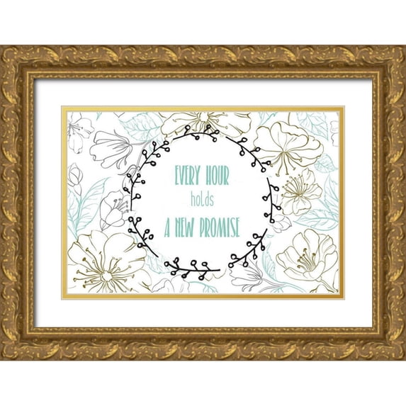 Kimberly, Allen 18x13 Gold Ornate Wood Framed with Double Matting Museum Art Print Titled - Beginnings 2