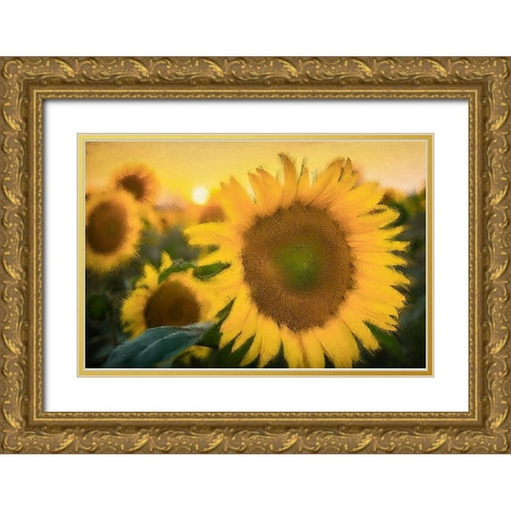 Kimberly, Allen 18x13 Gold Ornate Wood Framed with Double Matting Museum Art Print Titled - Morning Gold