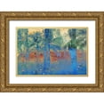 thumbnail image 1 of Kimberly, Allen 18x13 Gold Ornate Wood Framed with Double Matting Museum Art Print Titled - Speckled Palm Tree, 1 of 4
