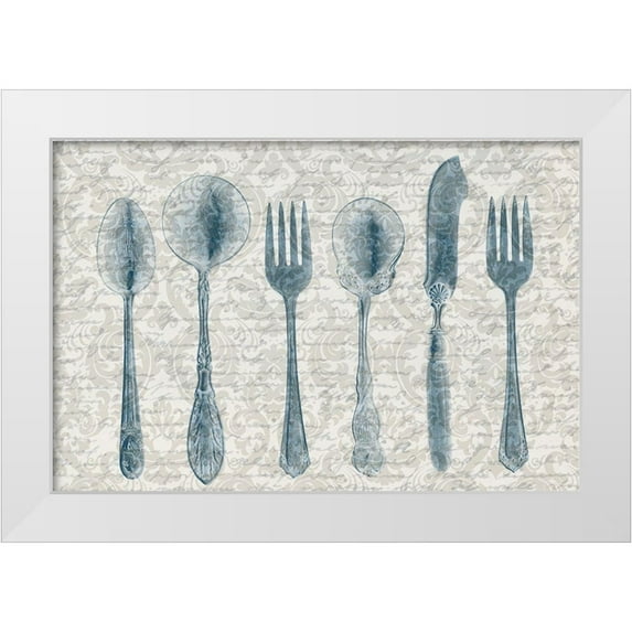 Kimberly, Allen 18x13 White Modern Wood Framed Museum Art Print Titled - Country Table Setting