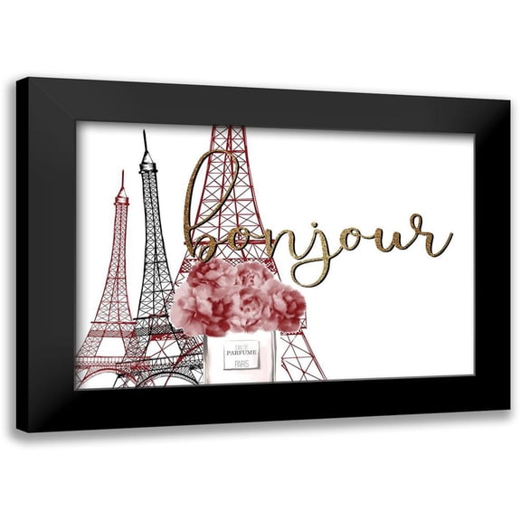 Kimberly, Allen 18x14 Black Modern Framed Museum Art Print Titled - From Paris 5 Red