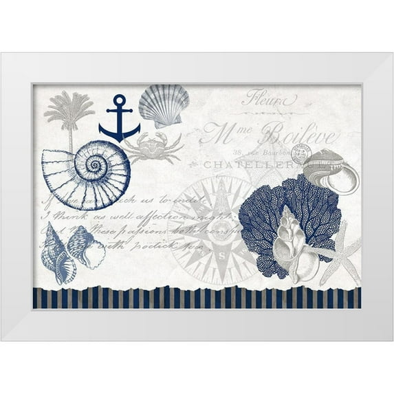 Kimberly, Allen 18x14 White Modern Wood Framed Museum Art Print Titled - Adventures at Sea