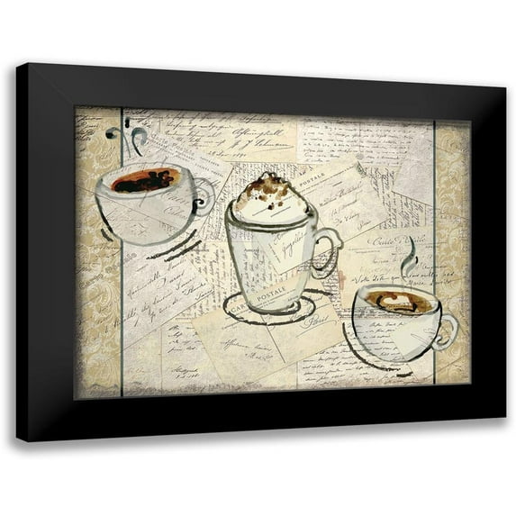 Kimberly, Allen 18x15 Black Modern Framed Museum Art Print Titled - Coffee Time