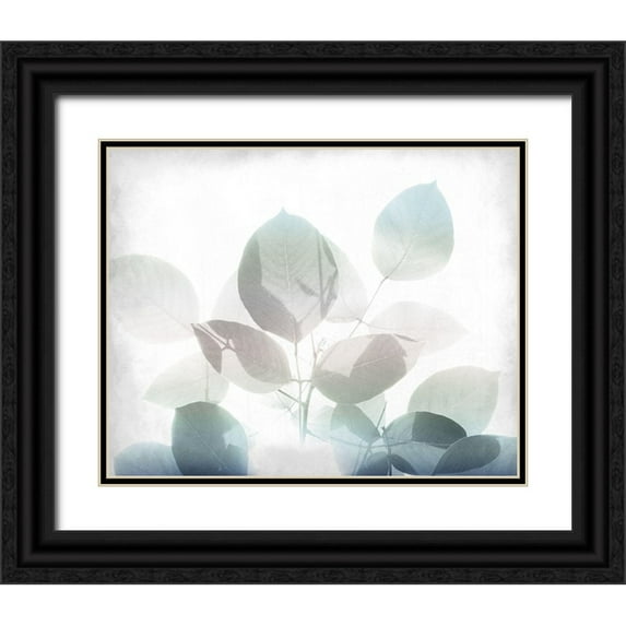 Kimberly, Allen 18x15 Black Ornate Wood Framed with Double Matting Museum Art Print Titled - Antiqued Leaves 2 v2