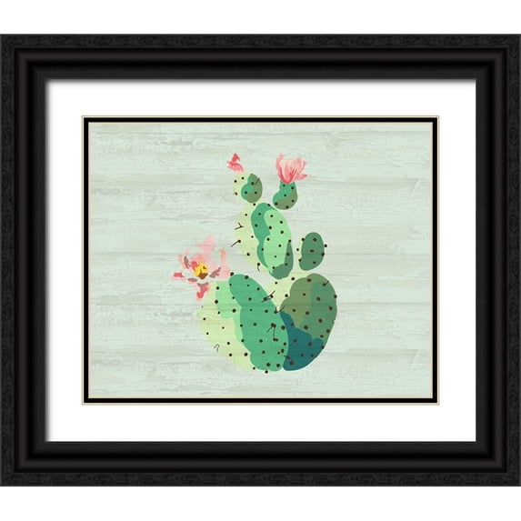 Kimberly, Allen 18x15 Black Ornate Wood Framed with Double Matting Museum Art Print Titled - Cacti 1
