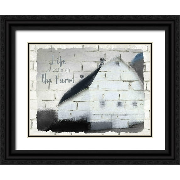 Kimberly, Allen 18x15 Black Ornate Wood Framed with Double Matting Museum Art Print Titled - Life on the Farm 1