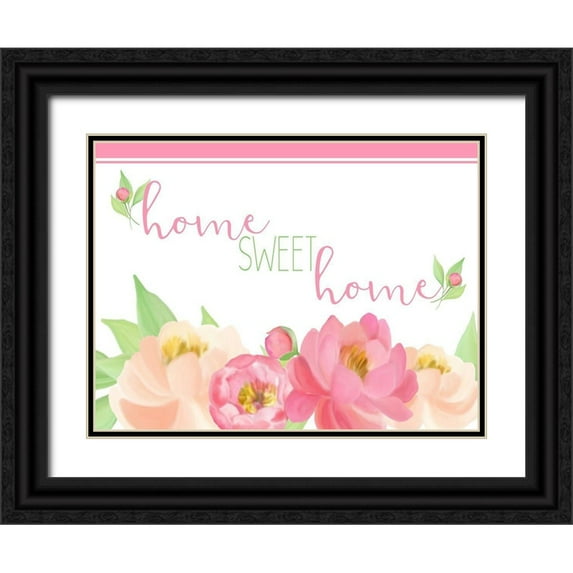 Kimberly, Allen 18x15 Black Ornate Wood Framed with Double Matting Museum Art Print Titled - Peony Spring 4 v3