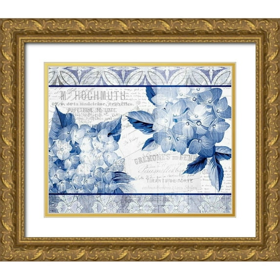 Kimberly, Allen 18x15 Gold Ornate Wood Framed with Double Matting Museum Art Print Titled - Hydrangea 2