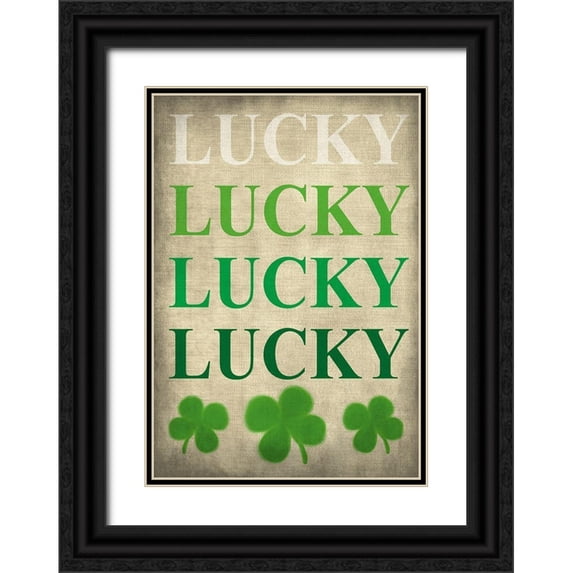 Kimberly, Allen 18x24 Black Ornate Wood Framed with Double Matting Museum Art Print Titled - Lucky Lucky Lucky