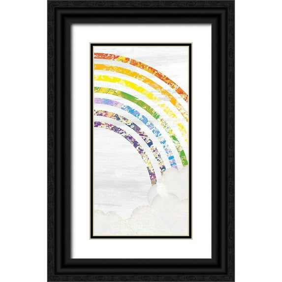Kimberly, Allen 18x32 Black Ornate Wood Framed with Double Matting Museum Art Print Titled - Over the Rainbow 2
