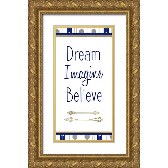 Kimberly, Allen 18x32 Gold Ornate Wood Framed with Double Matting Museum Art Print Titled - Indigo Dreamer 7