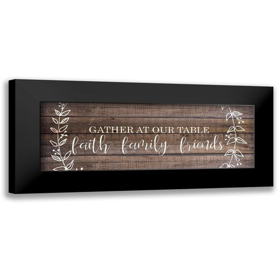 Kimberly, Allen 18x9 Black Modern Framed Museum Art Print Titled - Gather at Our Table