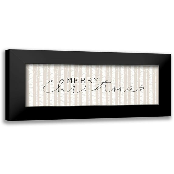 Kimberly, Allen 18x9 Black Modern Framed Museum Art Print Titled - Merry Christmas Aspens