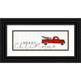thumbnail image 1 of Kimberly, Allen 18x9 Black Ornate Wood Framed with Double Matting Museum Art Print Titled - Merry Christmas Truck, 1 of 4