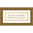 thumbnail image 1 of Kimberly, Allen 18x9 Gold Ornate Wood Framed with Double Matting Museum Art Print Titled - Hold Tight, 1 of 4