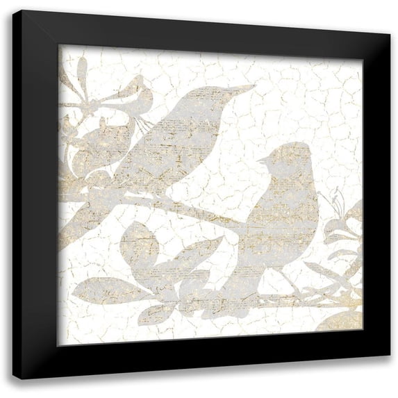 Kimberly, Allen 20x20 Black Modern Framed Museum Art Print Titled - Bird Silhouette 2