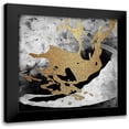 thumbnail image 1 of Kimberly, Allen 20x20 Black Modern Framed Museum Art Print Titled - Gold Splash 1, 1 of 5