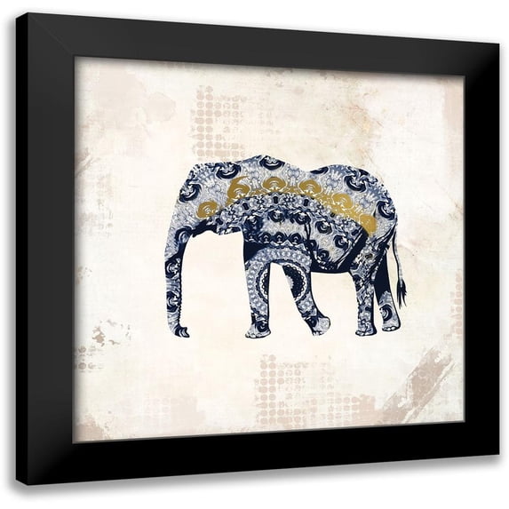 Kimberly, Allen 20x20 Black Modern Framed Museum Art Print Titled - Indigo Safari 2