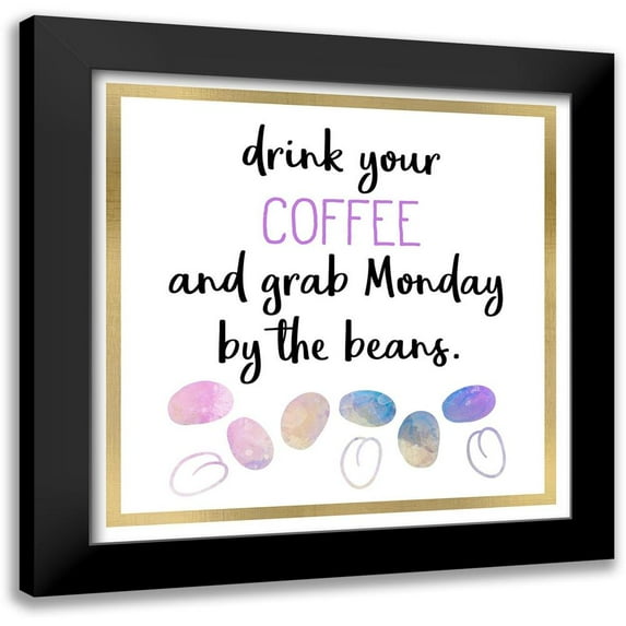 Kimberly, Allen 20x20 Black Modern Framed Museum Art Print Titled - Just Coffee 4