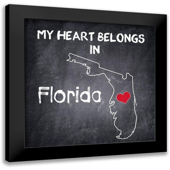 Kimberly, Allen 20x20 Black Modern Framed Museum Art Print Titled - My Heart FL