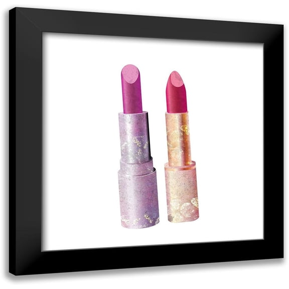 Kimberly, Allen 20x20 Black Modern Framed Museum Art Print Titled - Pink Lips 1