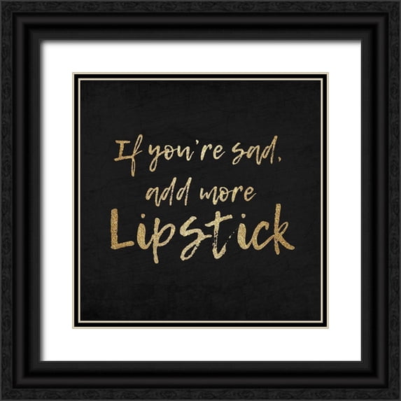 Kimberly, Allen 20x20 Black Ornate Wood Framed with Double Matting Museum Art Print Titled - Lips 2